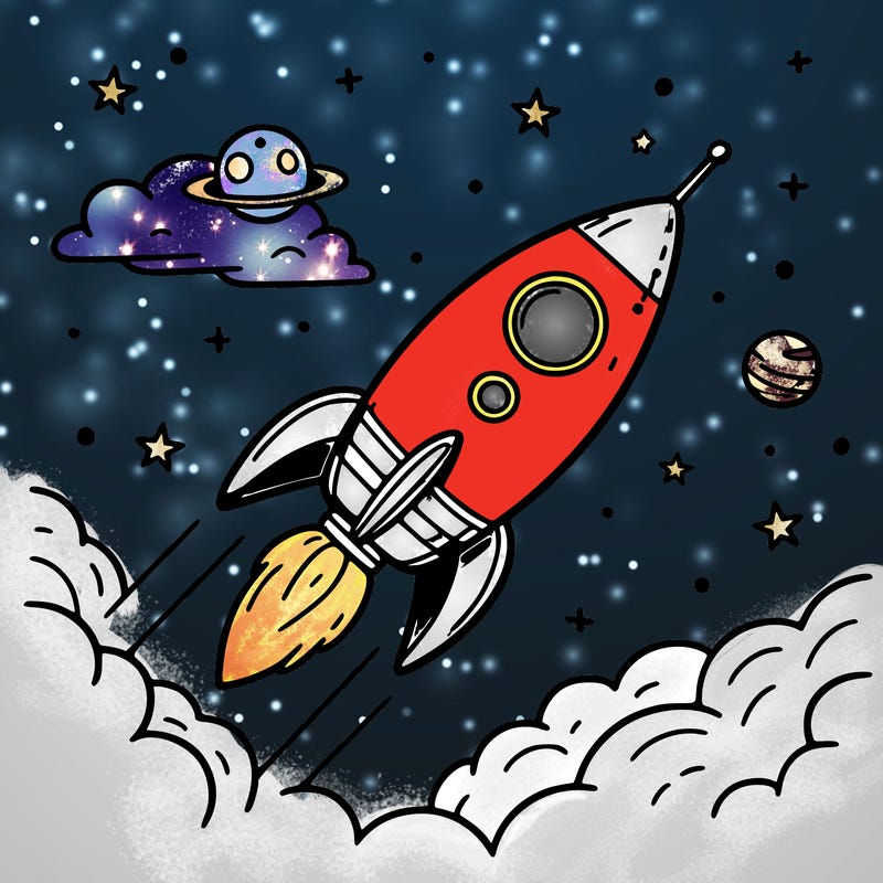 rocket in space