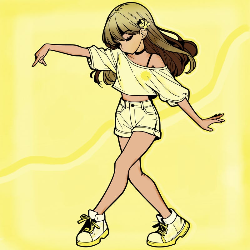 realistic girl danceing