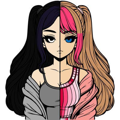 realistic girl split