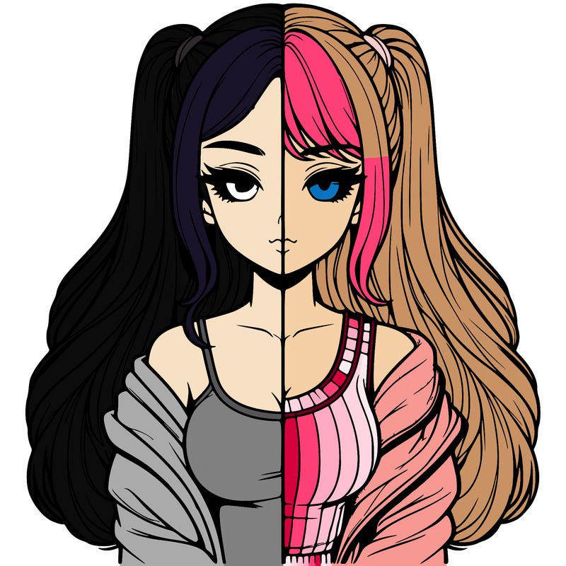 realistic girl split