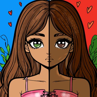 realistic girl split