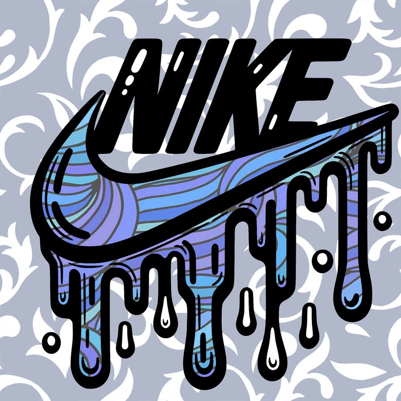 dripping nike logo