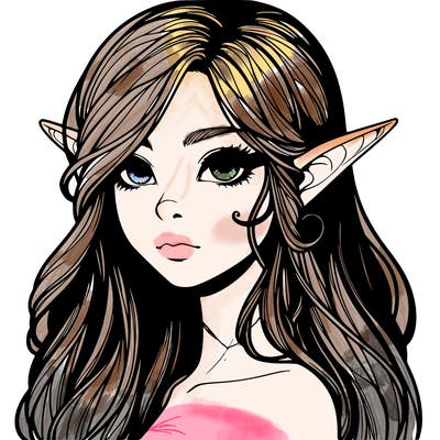 elf girl realistic dark fantasy