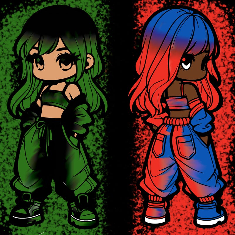 girl in crop top and baggy pants