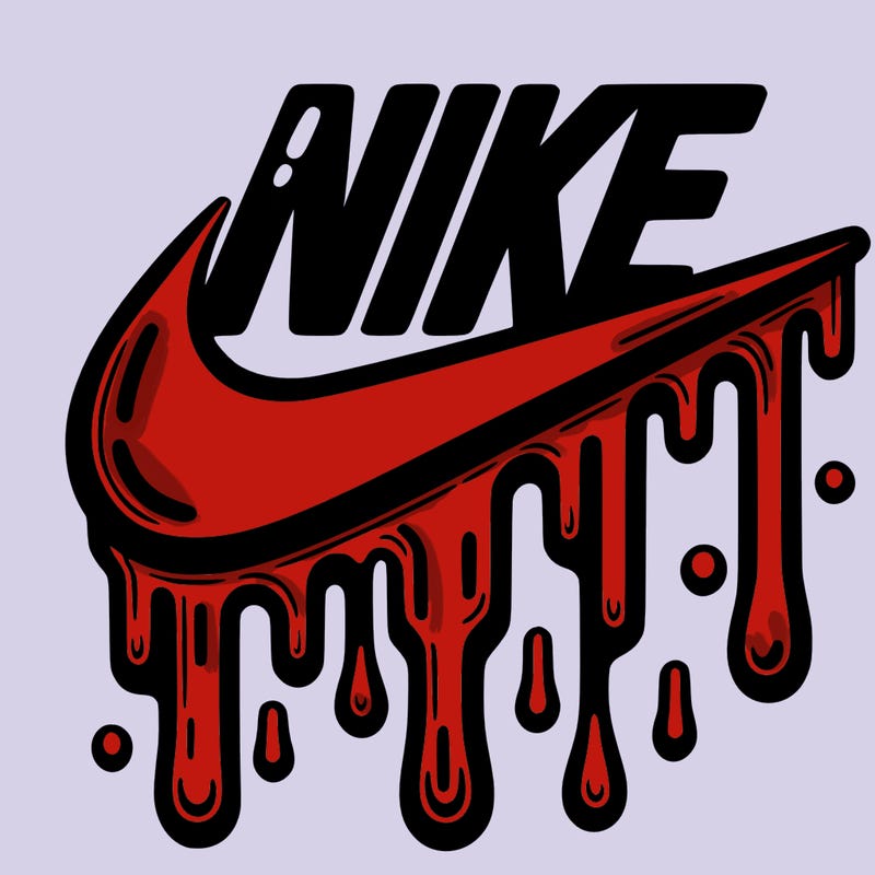 dripping nike logo
