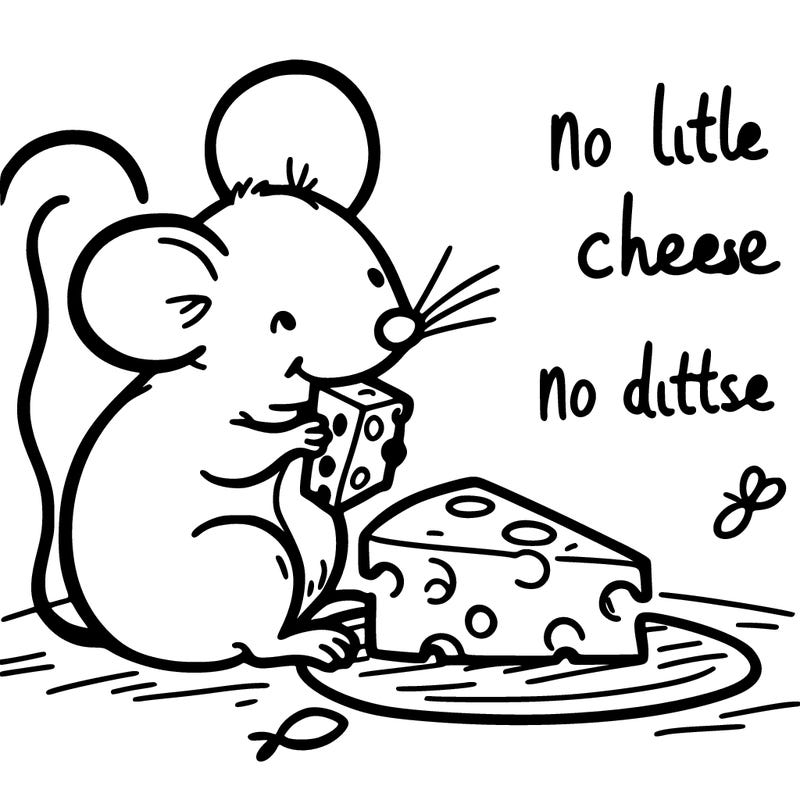mouse eating cheese