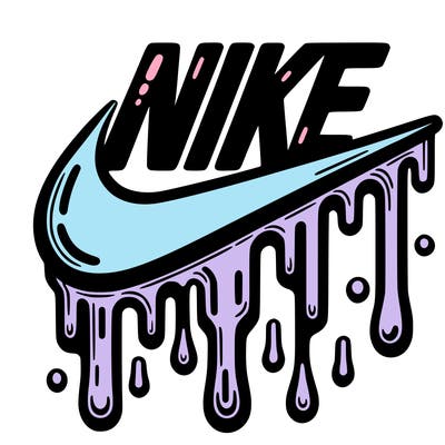 dripping nike logo