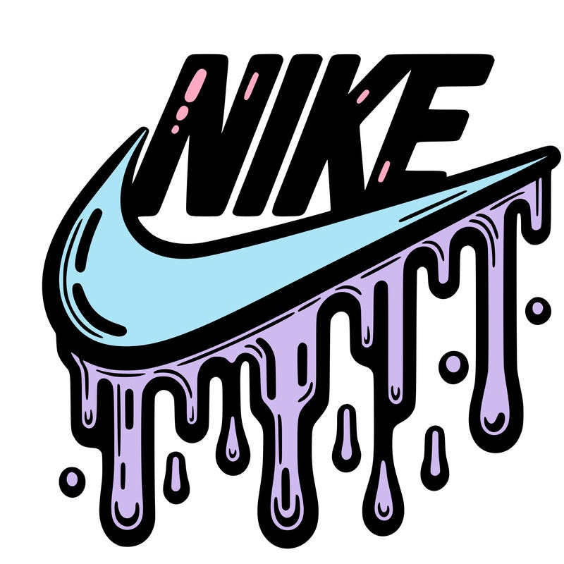 dripping nike logo