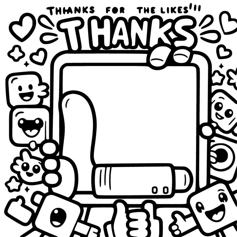 blank page that says "thanks for the likes"!!!