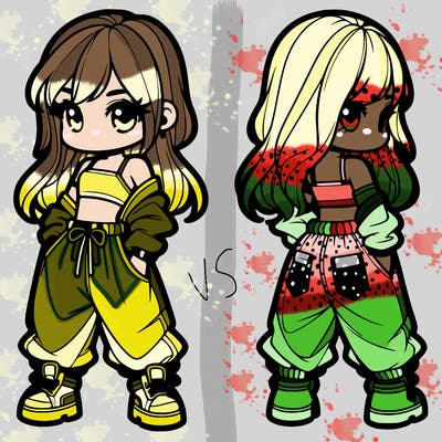 girl in crop top and baggy pants