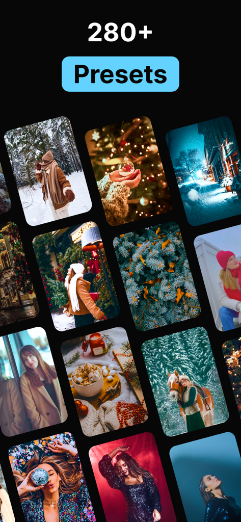 Presets for Lightroom Editor - プロフェッショナルな編集のための280以上のクリエイティブな写真プリセットのコレクション