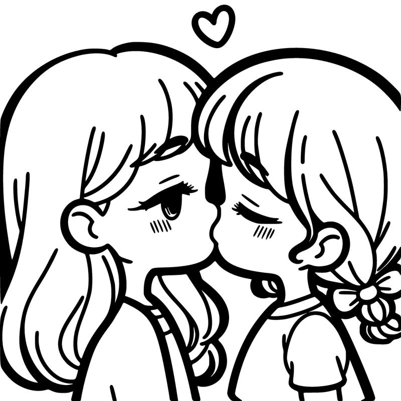 a girl kissing a girl