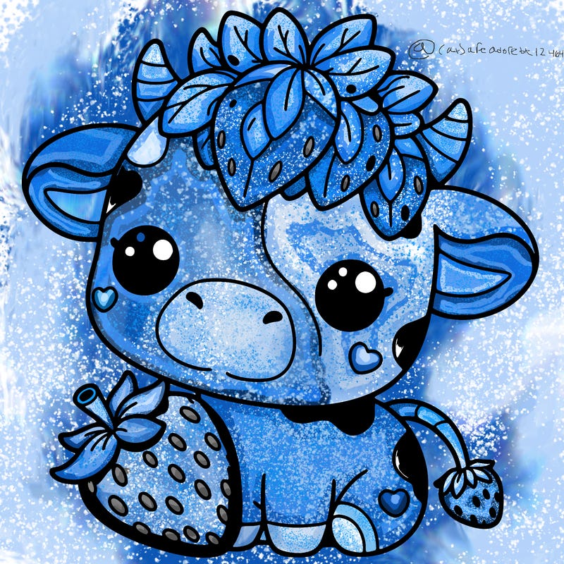 cute strawberry cow
