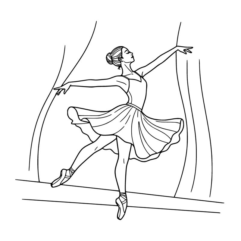 a female ballerina in graceful motion
