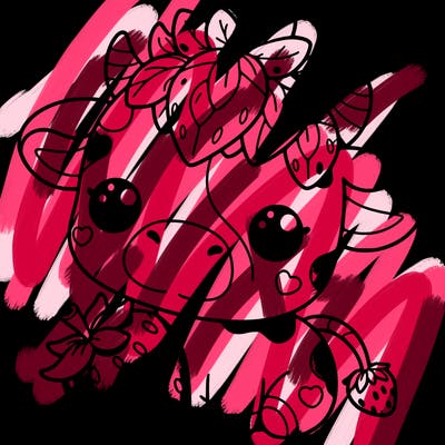 cute strawberry cow