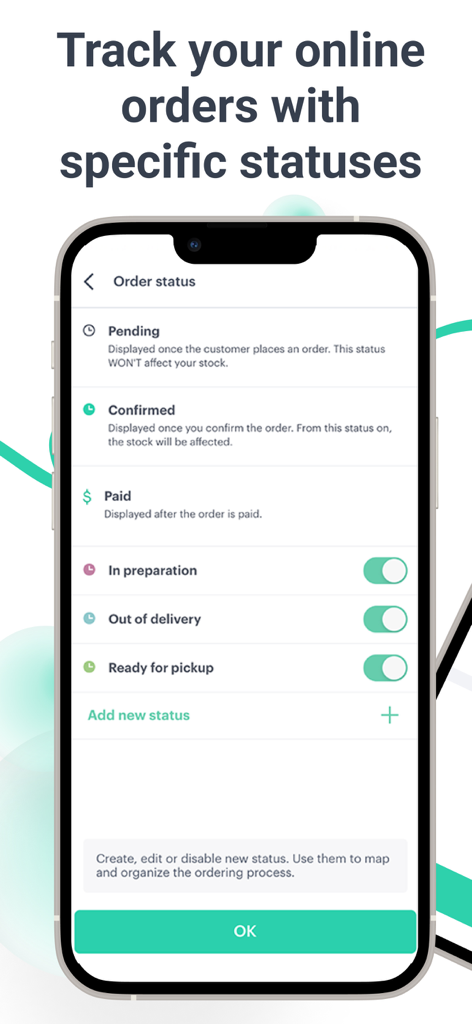 Kyte: Online Catalog and Store - Pantalla de la app Kyte para gestionar y seguir el estado de los pedidos online