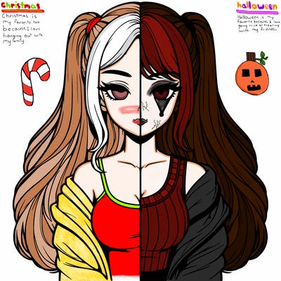 realistic girl split