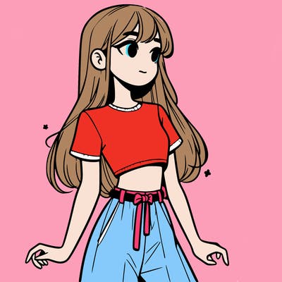 girl in a cute crop top