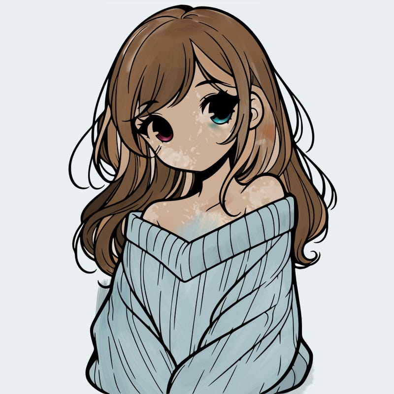 shy pretty girl wearing a sweater that is falling off one shoulder portrait
