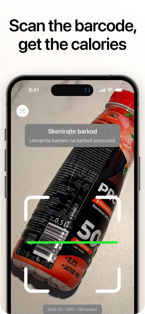 BiteNote - Calorie Tracker - BiteNote app barcode scanner feature for instant calorie tracking