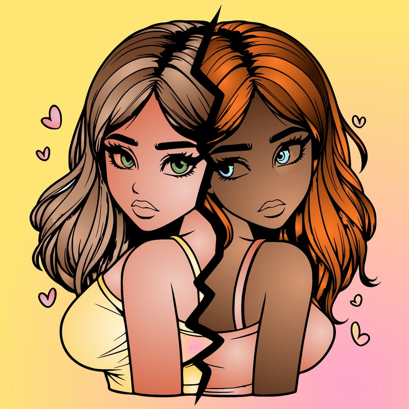 realistic girl split