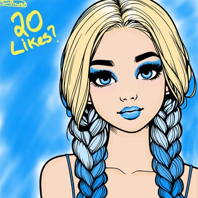 realistic girl with braids