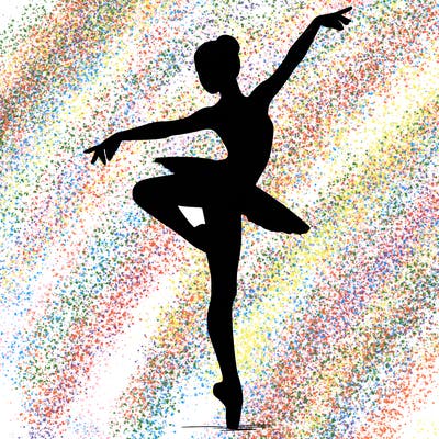 realistic person doing ballet