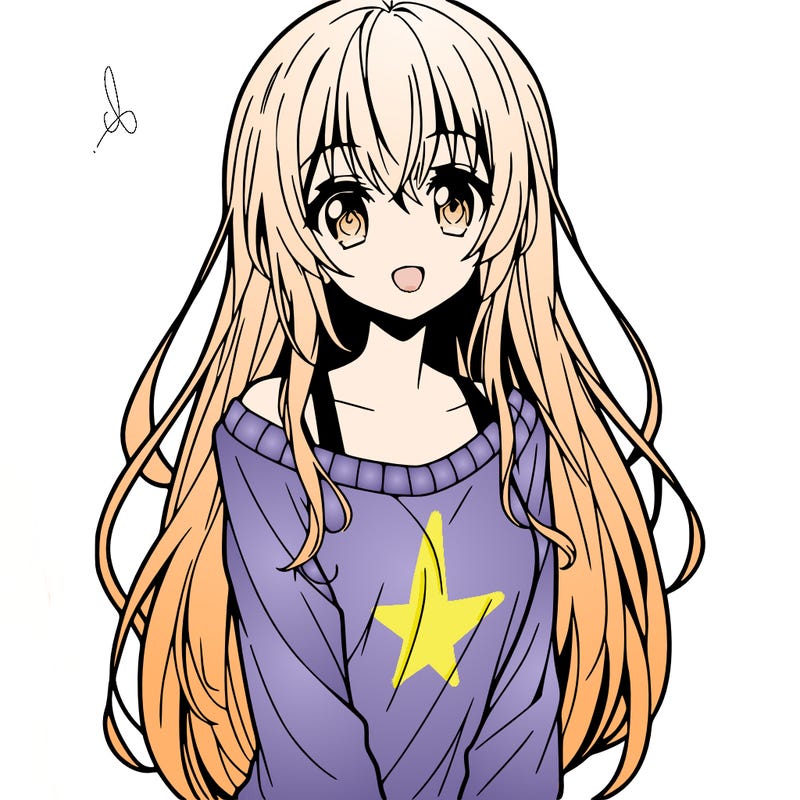 anime girl with long hair