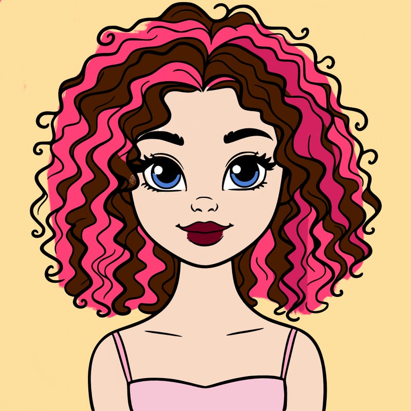 woman with curly hair