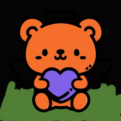 bear with wings and a heart