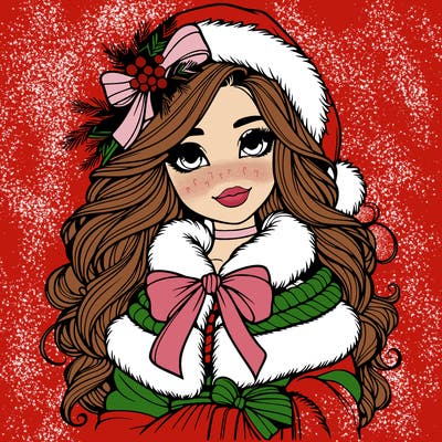 christmas girl realistic