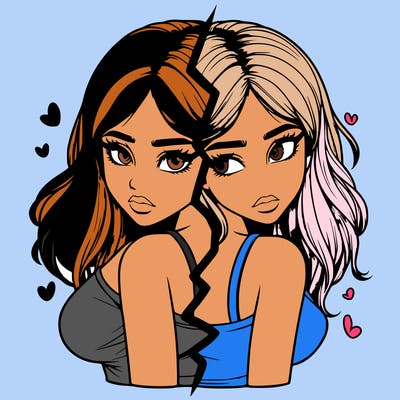 realistic girl split