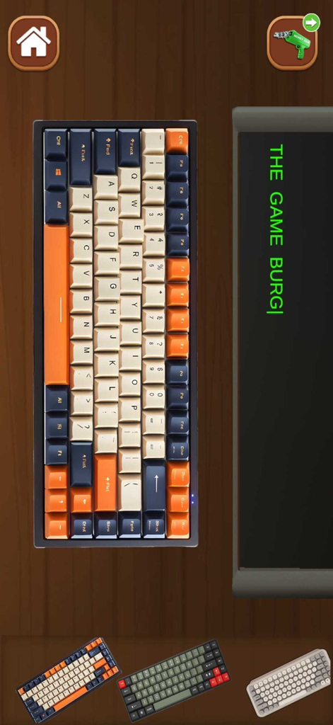 Antistress Mini Fidget Toys 3D - A 3D mechanical keyboard toy with customizable keycaps in a relaxation app