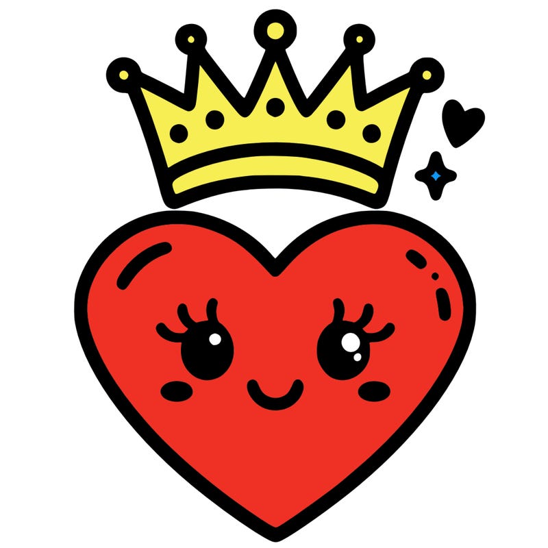 heart with queen crown