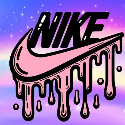 dripping nike logo