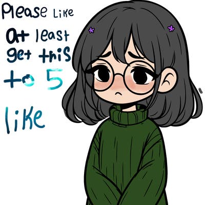 sad girl with glasses in a sweater