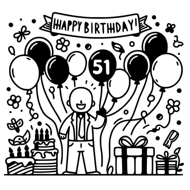 birthday balloons for your 51 year old dad