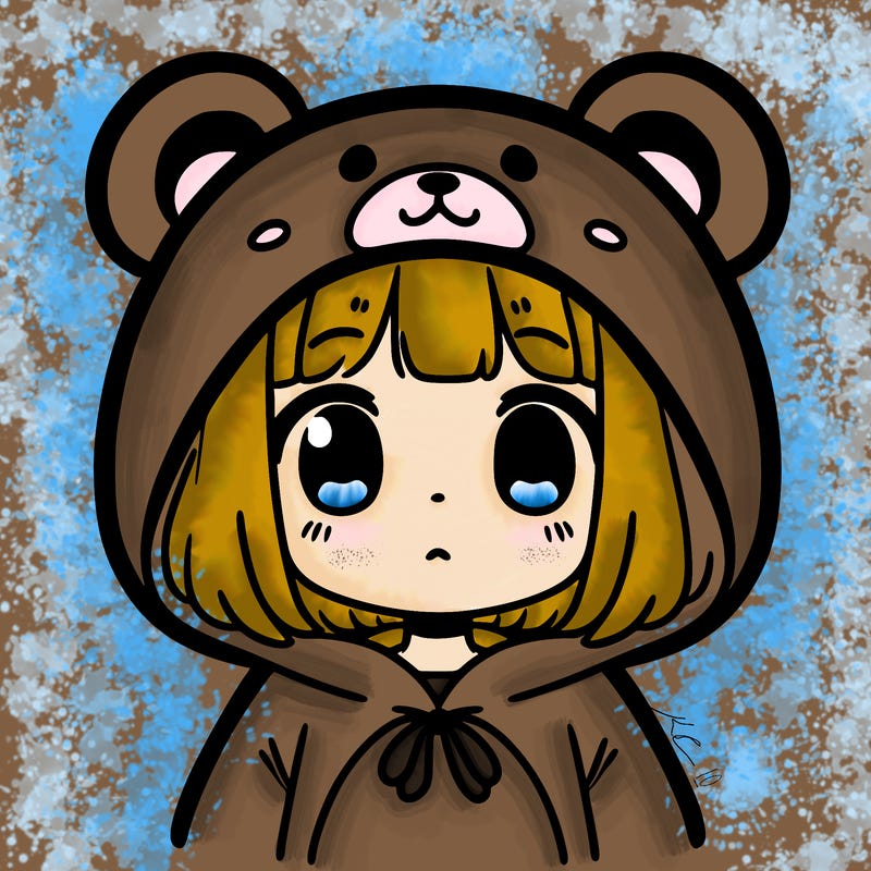 ai girl in a bear suit