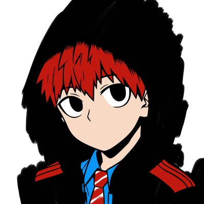 manga character with a hoodie