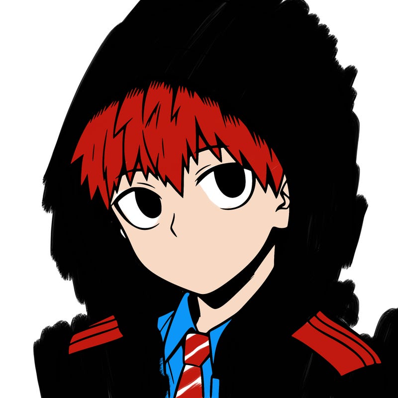 manga character with a hoodie