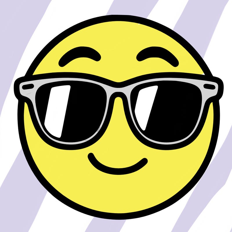 emoji with sunglasses