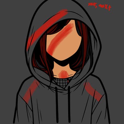 faceless girl in hoodie