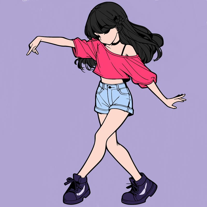 realistic girl danceing