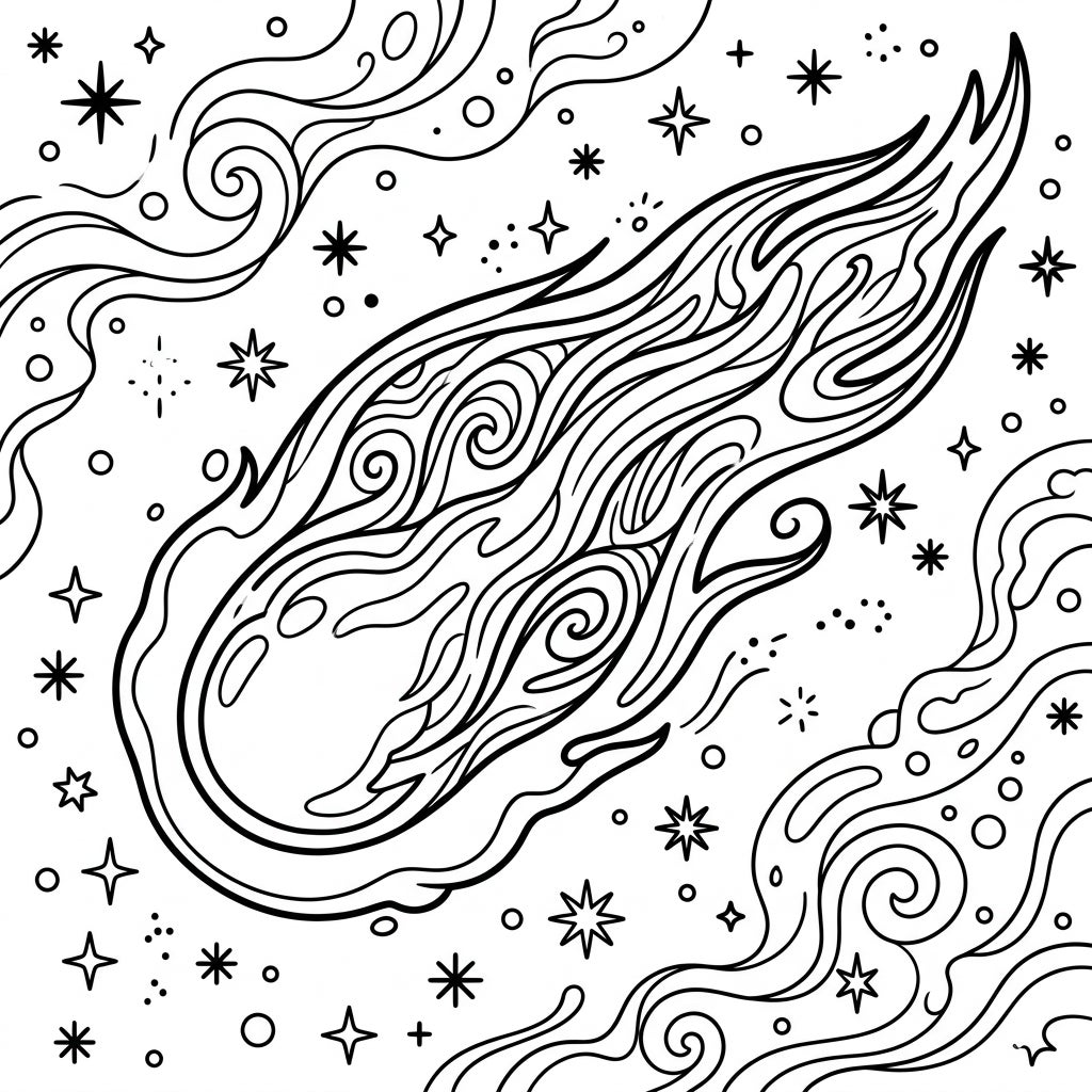 10 Comet Coma Coloring Pages: Explore Celestial Art — Color Pop