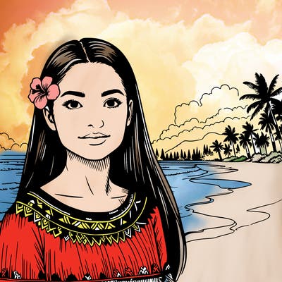 realistic girl from hawaii