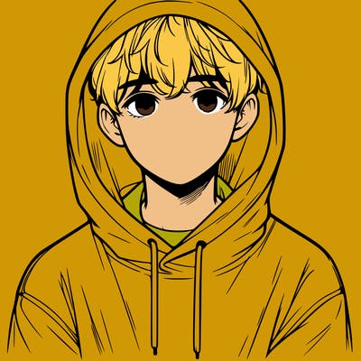 a realistic boy with a oversized hoodie