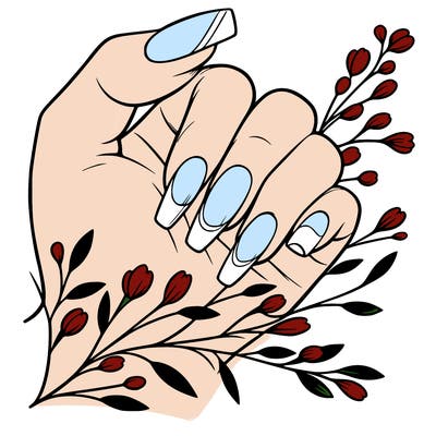 nails with french tip