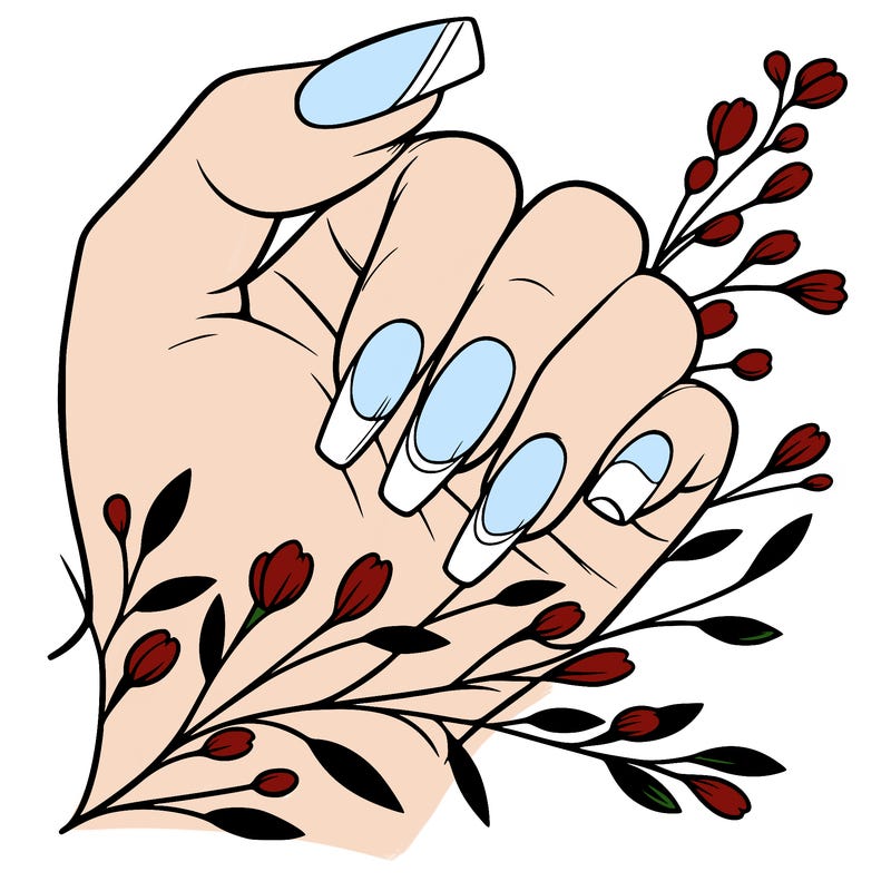 nails with french tip