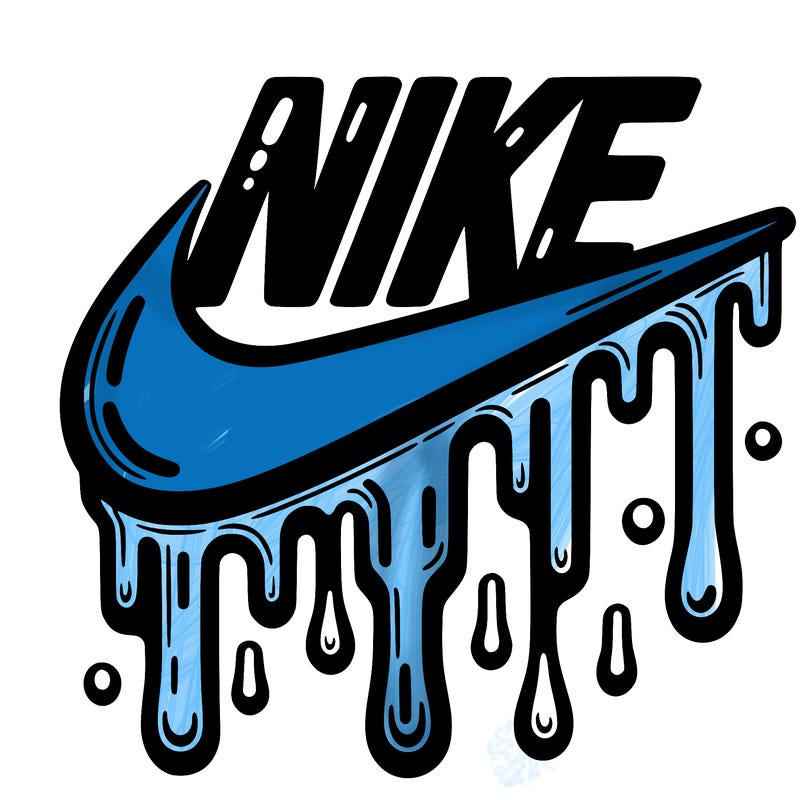 dripping nike logo