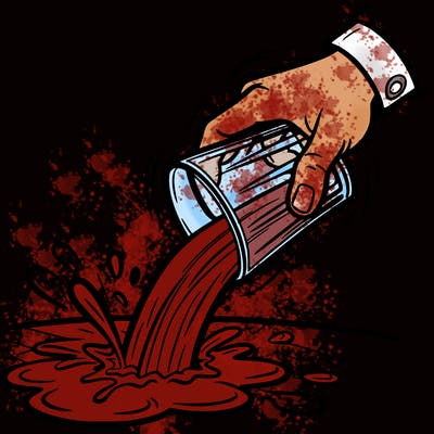 a glass getting spilled